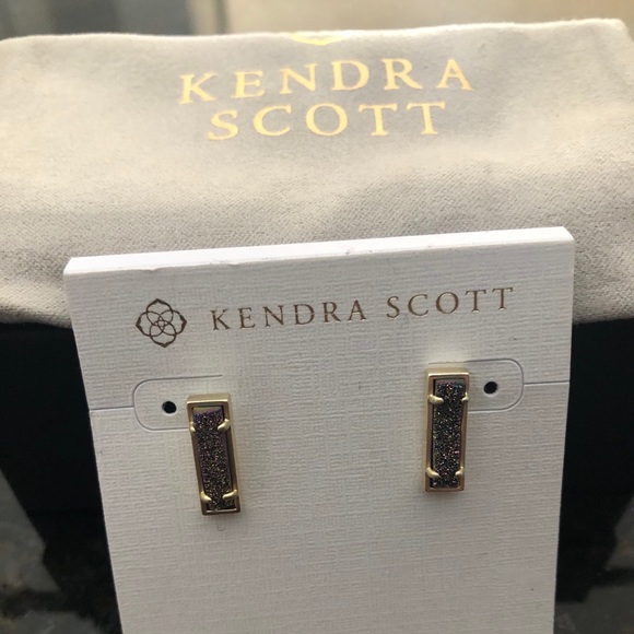 Kendra Scott Gold Lady Drusy Earrings NWT - Picture 1 of 2